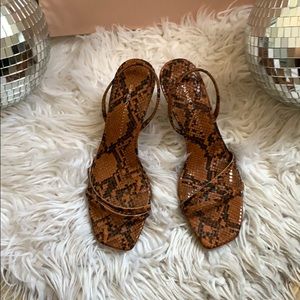 Zara Basics snakeskin heels